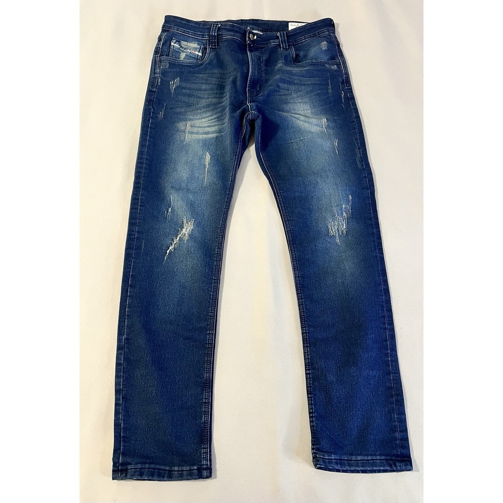 Diesel Industry Denim LIVY Women's (34) 28 x 32 Dark Wash Distressed  Blue Jeans